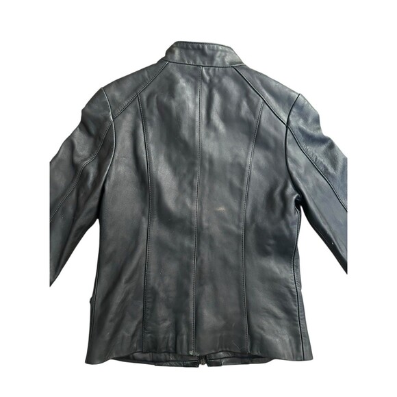 Ying Ying of Nevada Black Leather Jacket Studded Sz S Grunge Goth Y2K Rare Biker - Picture 7 of 16